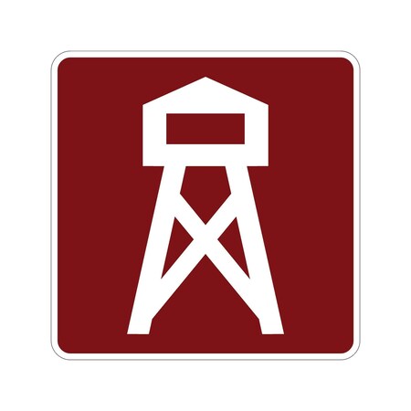 Sign Solutions Usa Lookout Tower (Symbol), Aluminum, 18 in x 18 in DUS08DWT1818RS-006